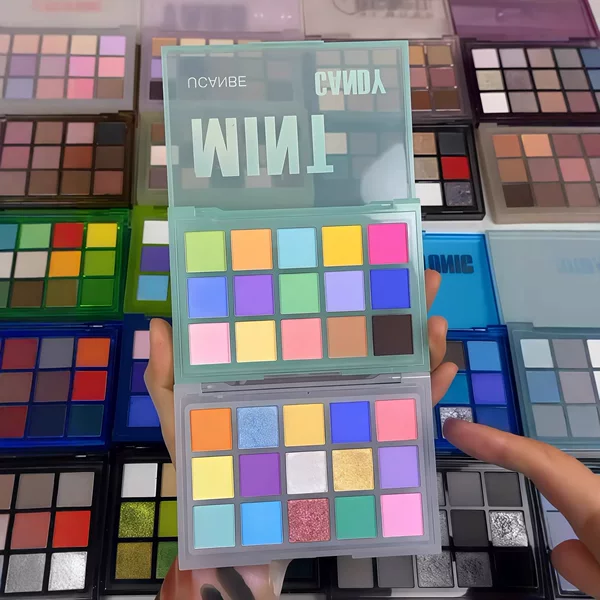 Ucanbe 15-Color Eyeshadow Full Range! Macaron Eyeshadow with Pearlescent and Matte Finishes, Dopamine Low-Saturation Hot-Selling Cross-Border Product
