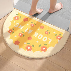 Bathroom absorbent floor mat semi-circular cross-border bathroom door non-slip mat foot mat door mat entry door carpet