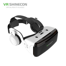 跨境千幻G06E VR眼镜头戴可拆耳机一体式3D虚拟现实头盔眼镜