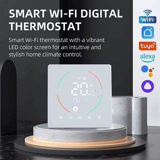 跨境电商涂鸦WIFI智能家居水地暖温控器app定时电地暖壁炉开关
