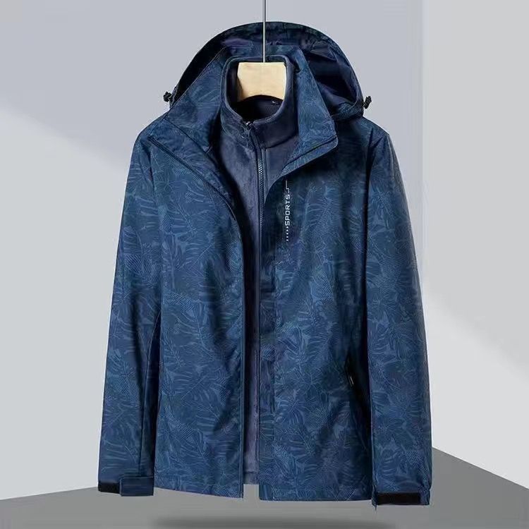 Chaqueta de hombre americano invierno y otoño más vello grueso chaqueta impermeable al aire libre hombre deportes de viento de puerto universal hombre