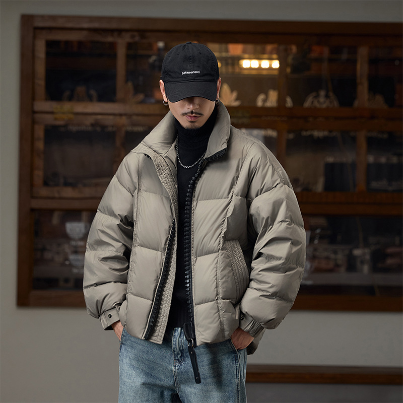 Chaqueta de plumón de pato blanco 90 para hombre, ropa de marca de moda de invierno para hombre, con capucha, cálida, informal, para el trabajo, prenda exterior para hombre