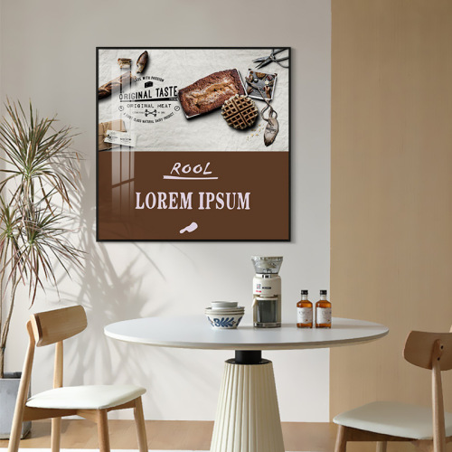 Nordic light luxury baking kitchen decoration painting cookies bread restaurant background wall hanging painting English food mural picture frame