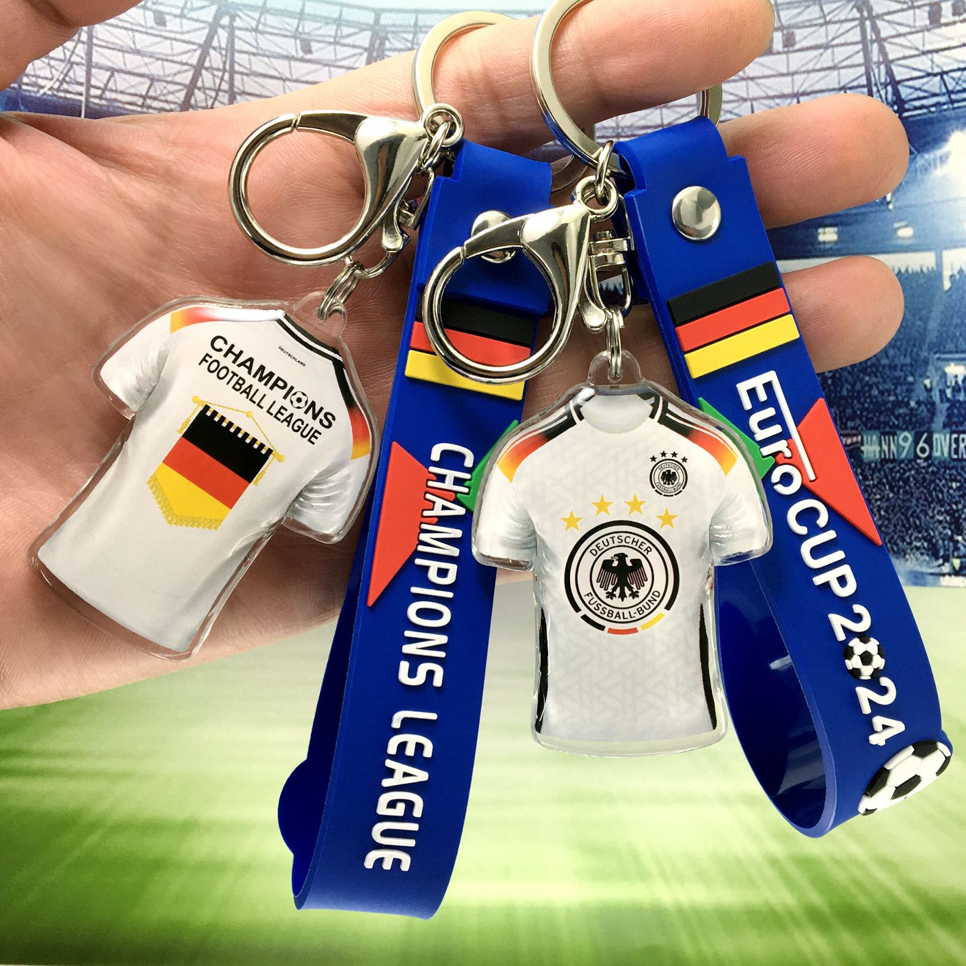 2024欧洲杯-德国队-欧洲杯蓝色手带