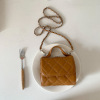 Chain, polyurethane shoulder bag, wallet, fashionable small lipstick, Korean style, Chanel style, chain bag