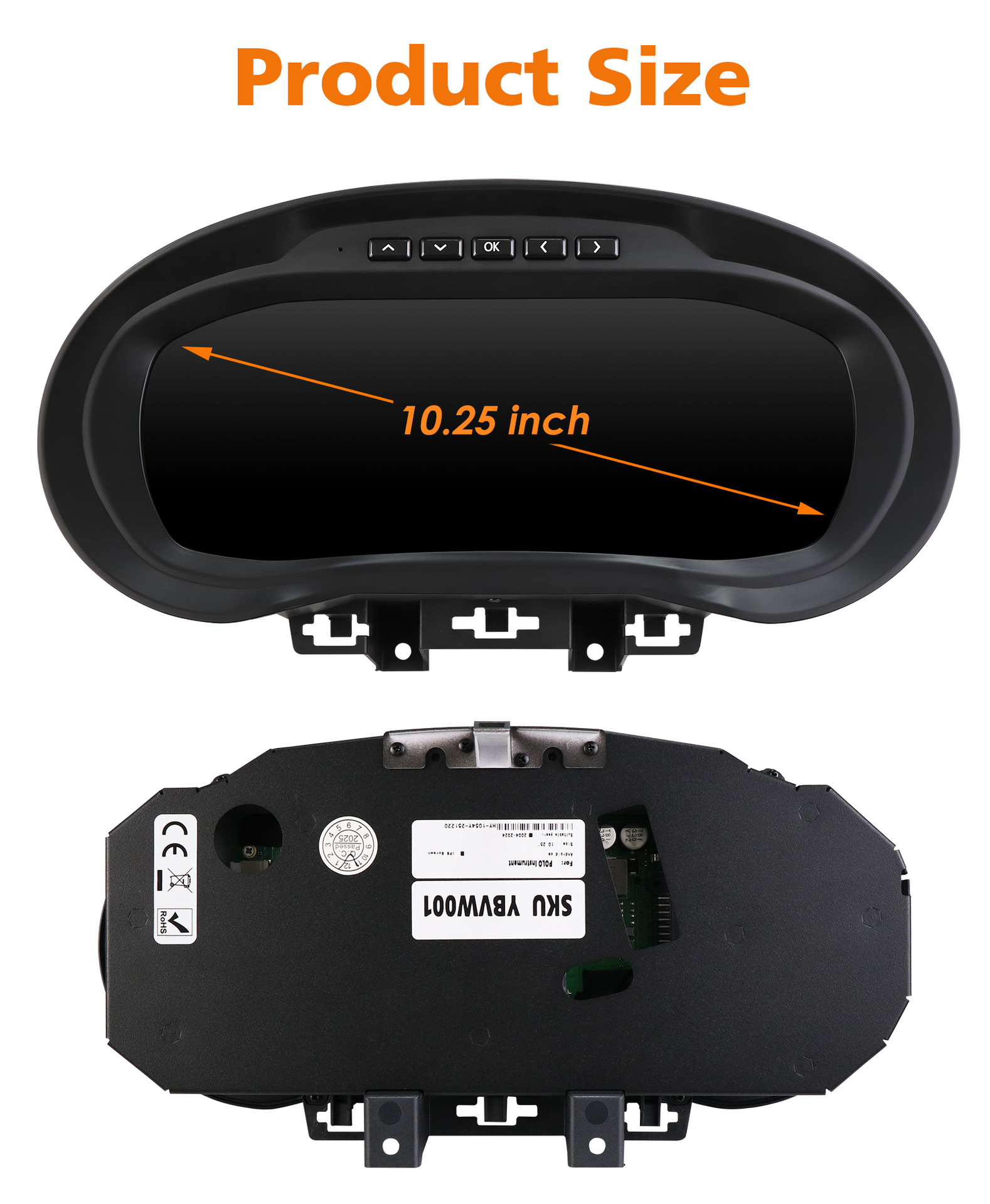 Suitable for Volkswagen 12-18 POLO and 11-16 Amarok, LCD instrument panel modification assembly, plug and play