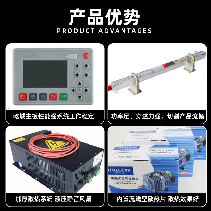 布料皮革激光切割机器雕刻机四头自动送料裁剪机服装无纺布烧花机|undefined