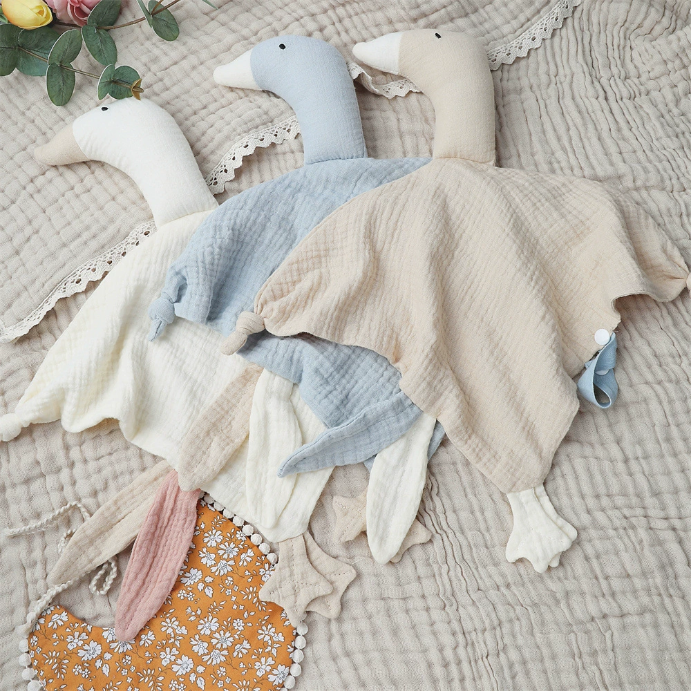 Rins Малыш марлевое полотенце мультфильм большой гусь спящий ребенок кукла кукла платок зубной клей