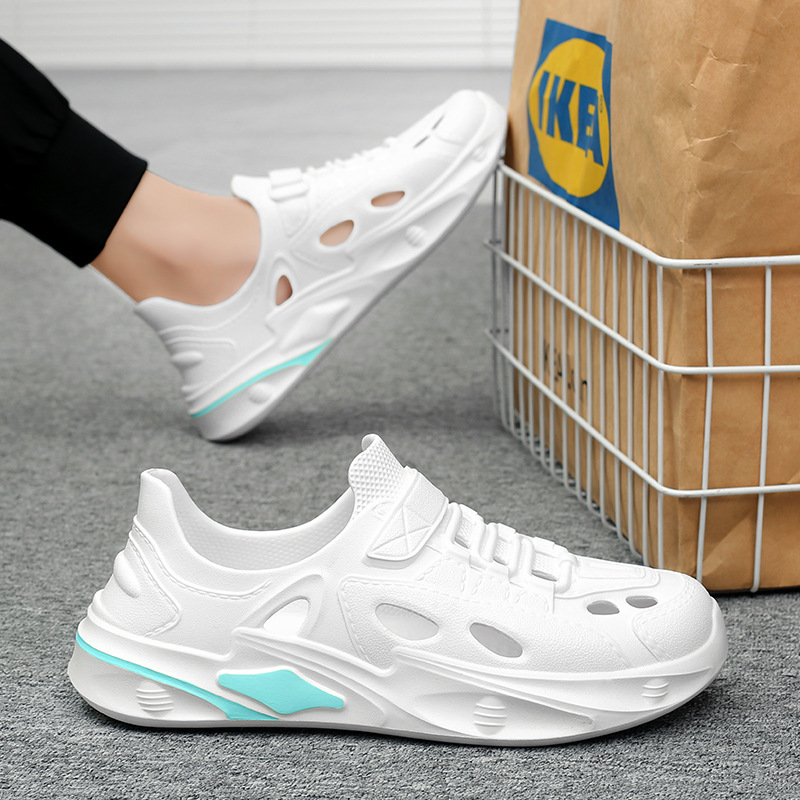 2025 Baotou Croc Shoes メンズ ドライビング ソフトソール サンダル アウターウェア 夏用 滑り止め ココナッツ ビーチシューズ|undefined