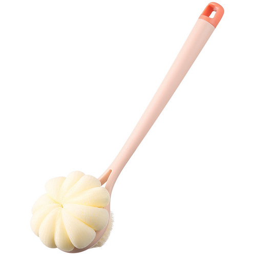 Bath brush, bath brush, back rub and bath artifact, powerful bath brush, long handle, bath towel, household double-sided soft bristle brush wholesale