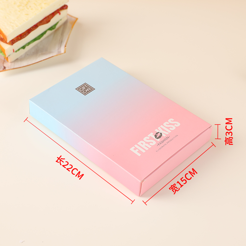 Cuchillo y tenedor caja de pastel de cumpleaños cubiertos cajas de papel una vez cuchillo y tenedor caja de vela se puede personalizar estampado