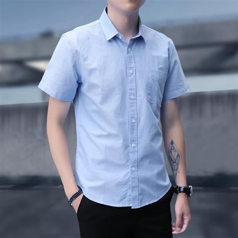 Camisa de manga corta de verano para hombre Oxford camisa blanca delgada camisa casual Camisa delgada de media manga ropa de hombre de moda