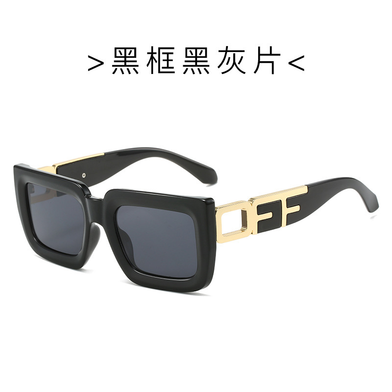 欧美新款时尚太阳镜男女跨境个性金属复古墨镜摩登走秀款华丽眼镜|undefined