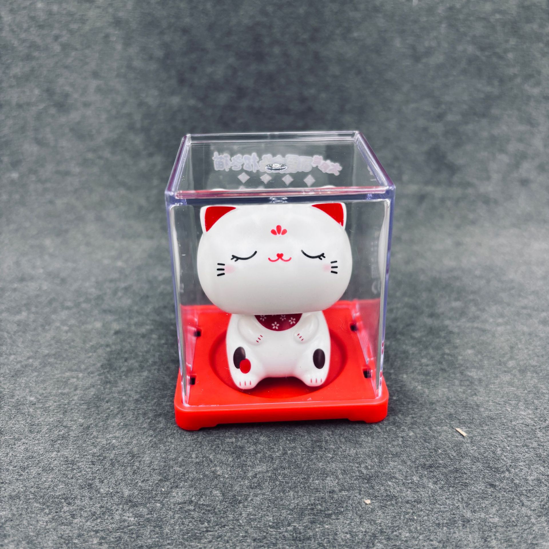 Gato de la suerte solar pequeño gato de la mano de la energía de la luz gato mini gato interior del coche regalo de la oficina decoración de apertura