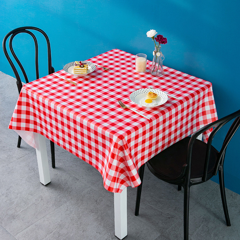 Mantel impermeable a prueba de aceite desechable tela de escritorio ins Estilo nórdico mesa cuadrada tela PVC mesa de café Mesa estera mantel