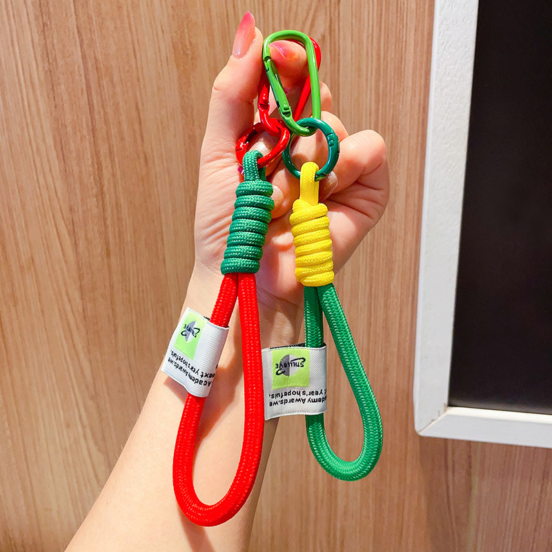 キーホルダーストラップの色合わせ編みひも携帯電話の紛失防止ロープ手首ストラップ携帯電話ケースキーホルダーリングアクセサリー|undefined