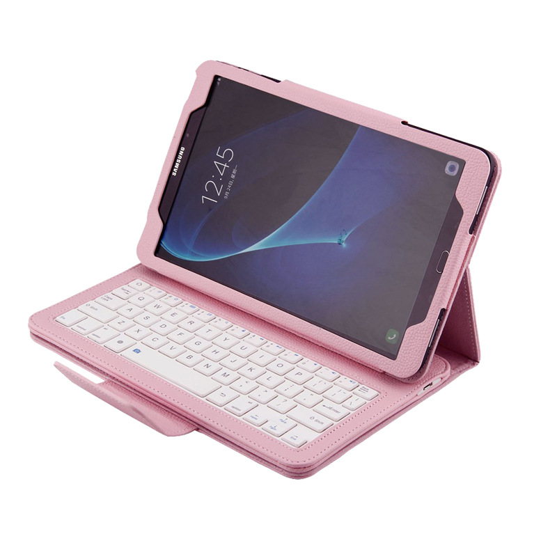 适用三星S7蓝牙键盘A7皮套S5e可分体无线键盘S6荔枝纹保护套10.5
