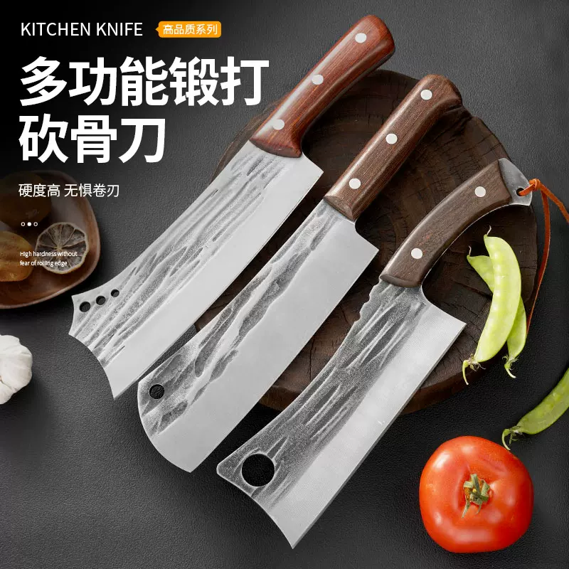 锻打砍骨刀柴刀厨房斩骨加厚农用砍树劈柴打猪骨大骨头刀厂家直销