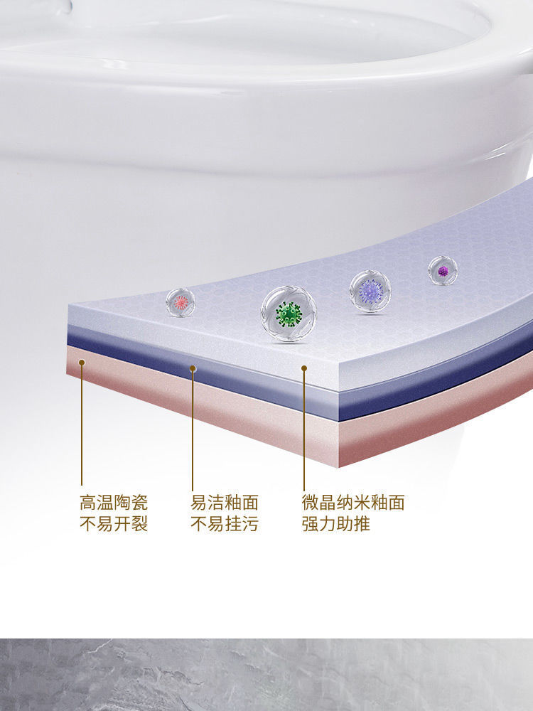 Ceramic silent siphonic super cool flush toilet for home bathrooms, water-saving direct flush toilet for small apartments undefined