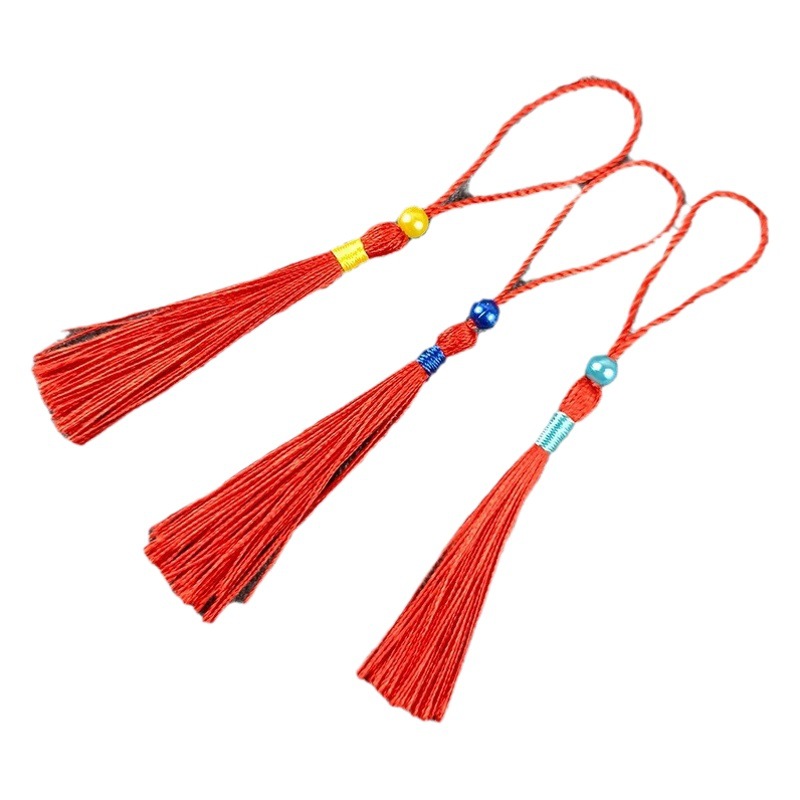 DIY small tassel bead tassel spike polyester Ice Silk Tassel red envelope tassel tassel bookmark small tassel manufacturers wholesale