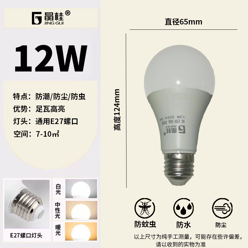 A bubble 12W linear bare lamp