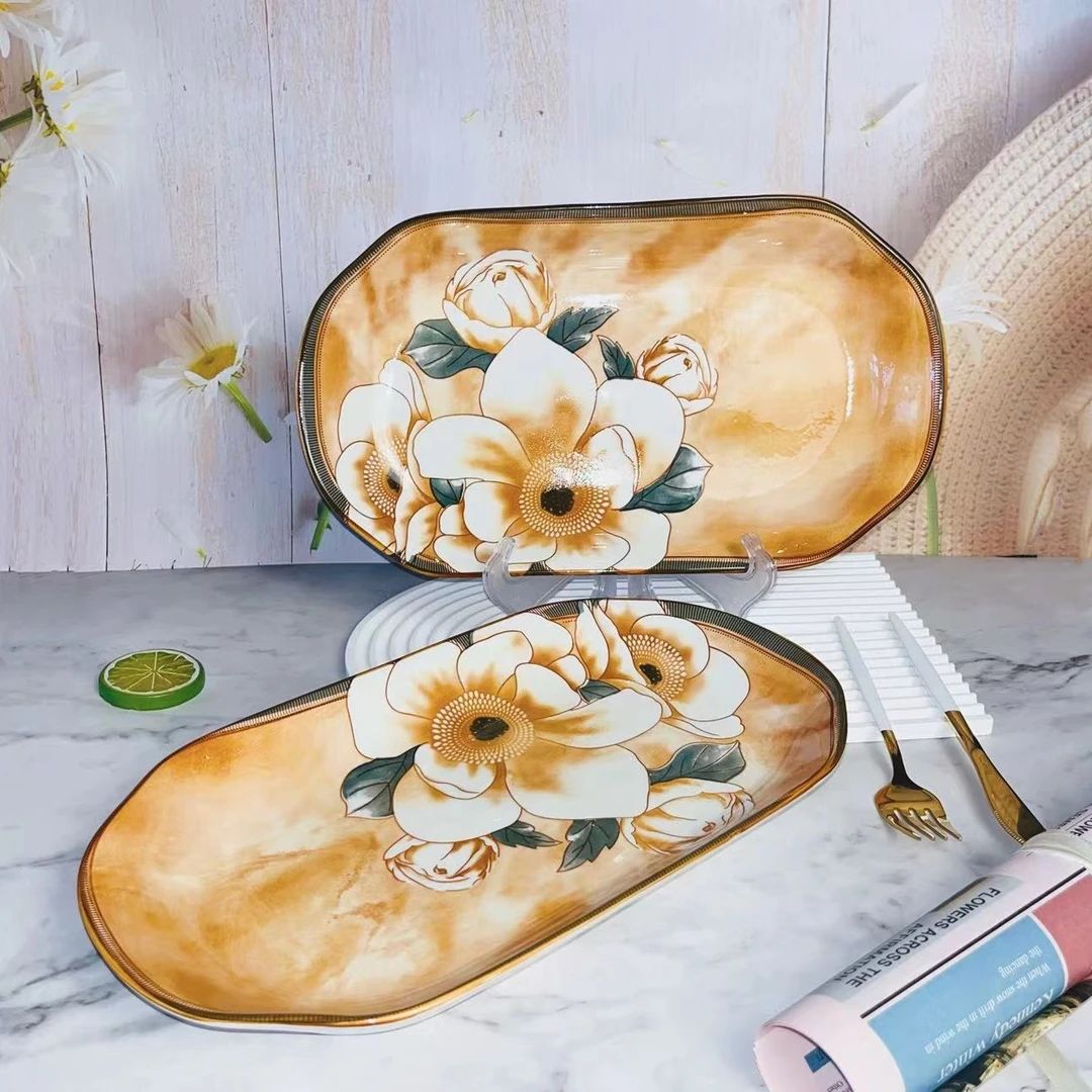 동백 생선 접시