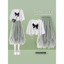 学院风夏季少女孩初高中学生小清新裙套装2025新款时尚百搭短袖装