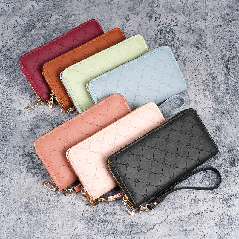 2024 nuevo bolso coreano lindo bolso de cambio largo gran capacidad damas multi-cremallera bolso de teléfono móvil para mujeres