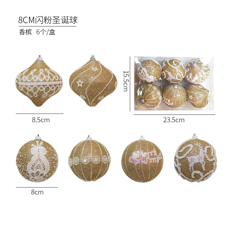 Bola de Navidad árbol de Navidad adornos de decoración colgante de bola de colores accesorios de material de Navidad DIY decoración de Navidad al por mayor