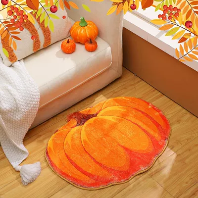 Avtomobil döşəmə paspasları – Room Sofa Coffee Table Bedroom - pumpkin-6-4060cm-imitation-cashmere