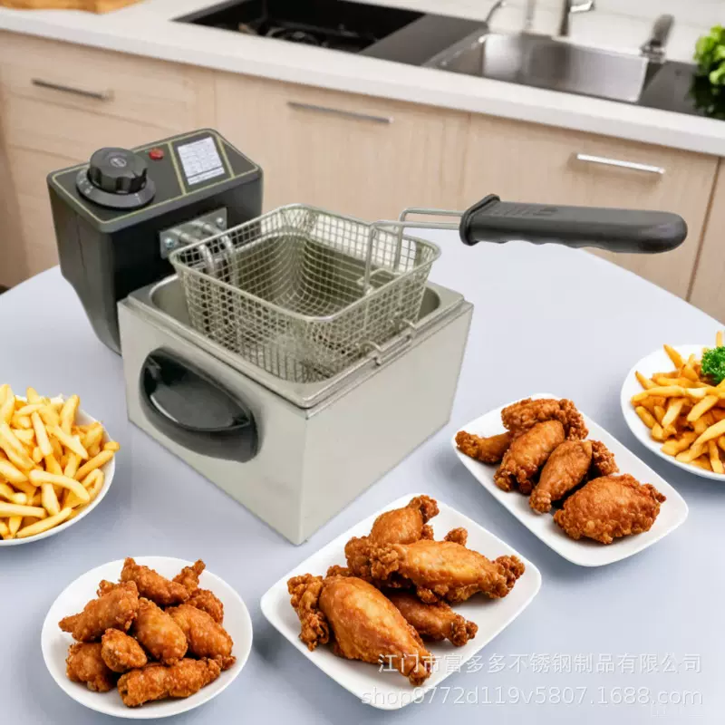 源头厂家/家用2.5L电炸炉电炸锅不锈钢油炸锅厂家批发可做110V