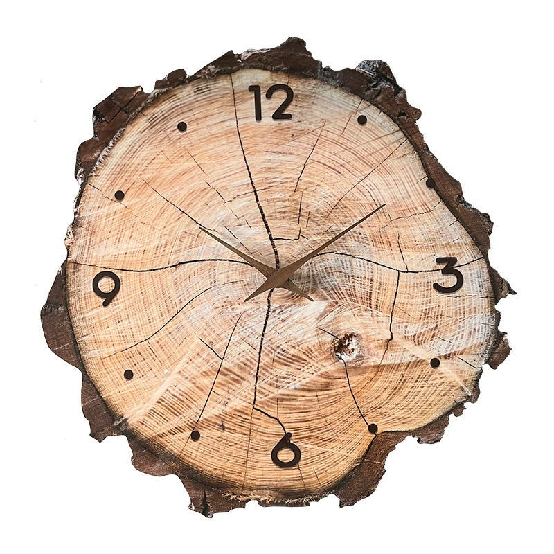 Wooden wall watch, simple and elegant design, high-quality style, wholesale