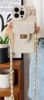 White-butterfly card holder-+ oblique lanyard tw