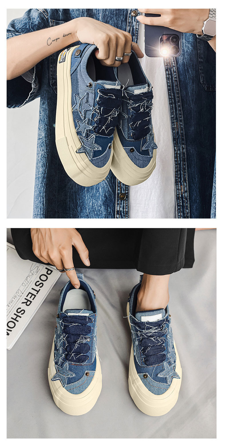 National Tide Couple All Match Ins Wind Trend Sports Star Sneakers New Spring And Autumn Retro Thick Soled Canvas Shoes_voghion.com