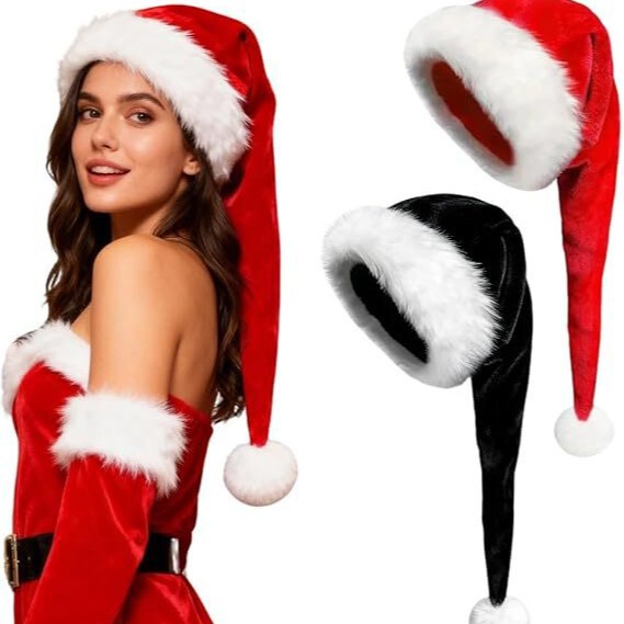 Cross-Border Extra Long Plush Christmas Hat Christmas Short Plush Hat Christmas Gift Decoration Supplies Plush Cross-Border Extra Long Plush Christmas Hat Christmas Short Plush Hat Christmas Gift Decoration Supplies Plush