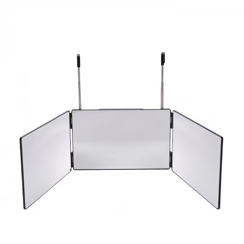 amazon 3-way mirror self-haircut rear view folding mirror ins hanging retractable hair salon back hair cutting mirror