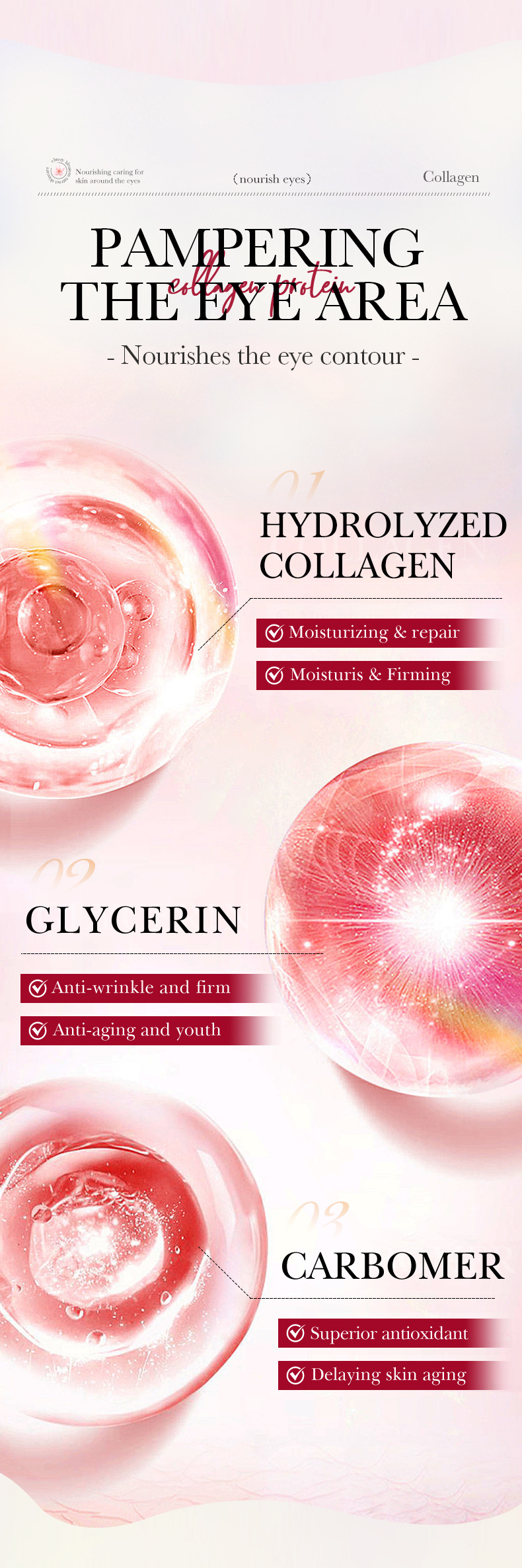 Moisturizing Elastic And Tender Eye Cherry Blossom Collagen Eye Cream