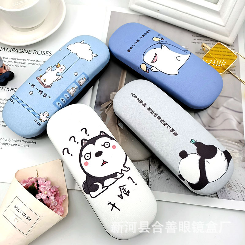 Factory direct supply myopia glasses box cartoon children boys and girls students compression optical glasses storage box can be printed logo Factory direct supply myopia glasses box cartoon children boys and girls students compression optical glasses storage box can be printed logo