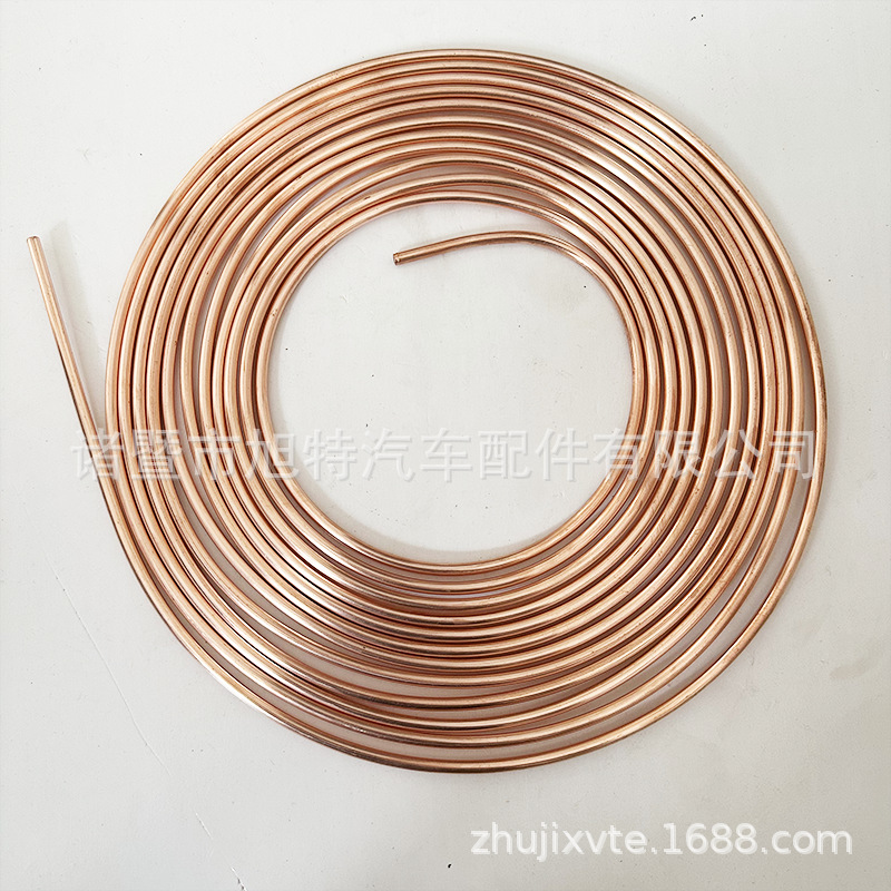 Cross-border hot selling auto parts factory copper plated alloy brake pipe蚊香盘管 without accessories
