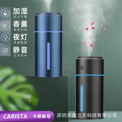 車載加濕器香薰噴霧車內空氣淨霧化機氛圍燈車家用氧吧除異味充電