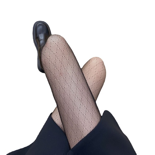 Autumn and winter sexy modern high-elastic Lycra anti-snag silk stackable seamless dark pattern rhombus black silk fishnet stockings pantyhose