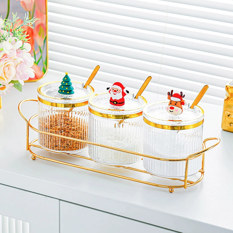 Seasoning box desktop home kitchen high-end new Santa seasoning bottle jar storage rack seasoning storage box