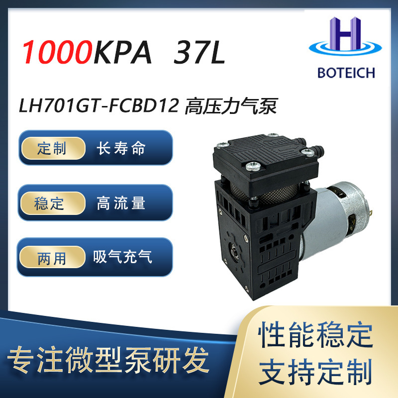 High Pressure High Flow 12V 24V Piston Pump Compressor Cleaning Equipment Spray Booster 900Kpa -80Kpa