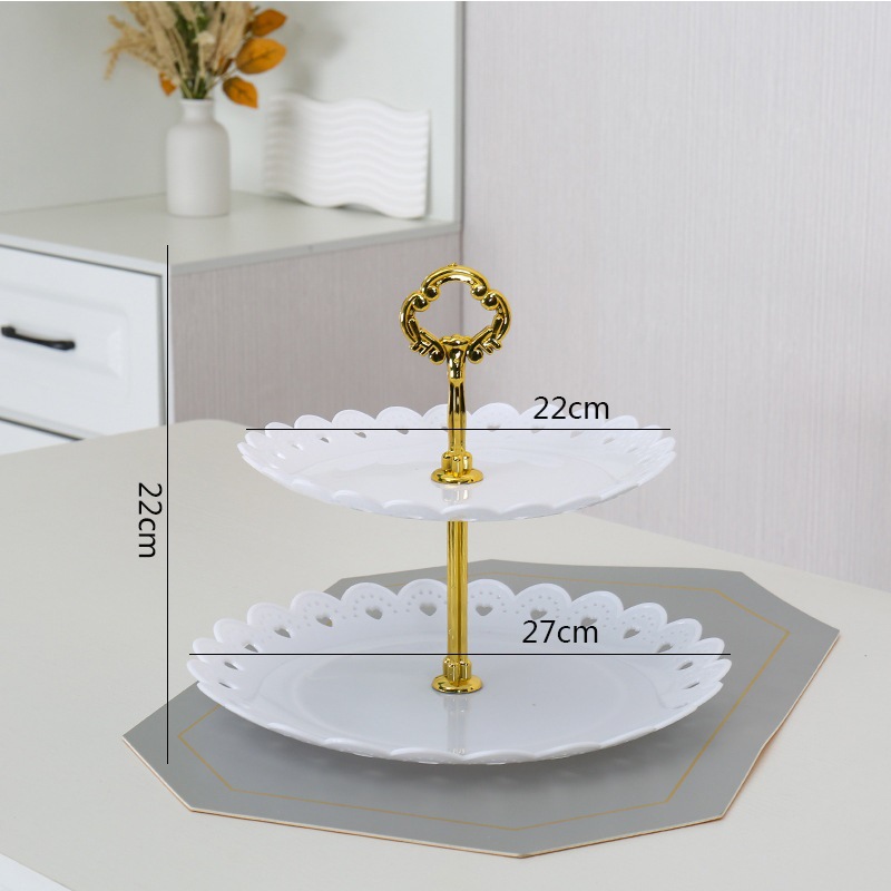 Decoración de postres de cumpleaños estante de exhibición de boda europea estante de frutas estante de pastel de plástico bandeja de bocadillos