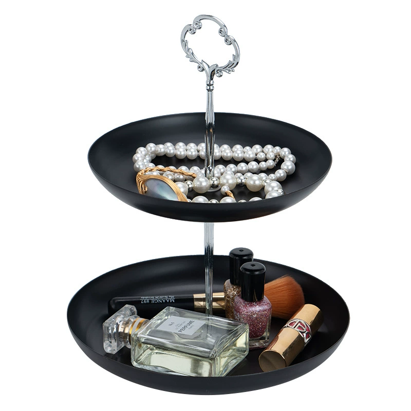 Double-layer metal storage system, necklace, jewelry, dressing table