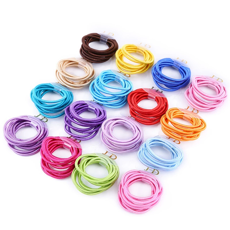 胡人饰品 High children's classic hair rope, set, cards, Korean style, 10 pieces, 30 colors