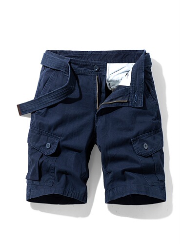 Lightweight men's Casual Gray Cargo Shorts Non Stretch