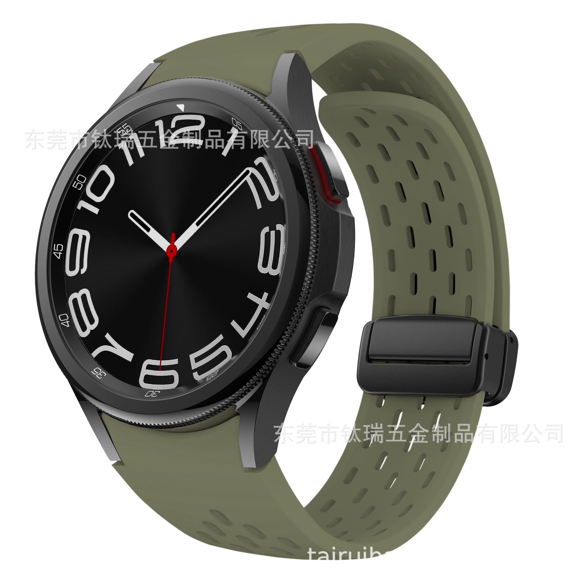 Adecuado para Samsung Galaxy watch6 correa de silicona malla transpirable watch6/5 magnética plegable hebilla Correa