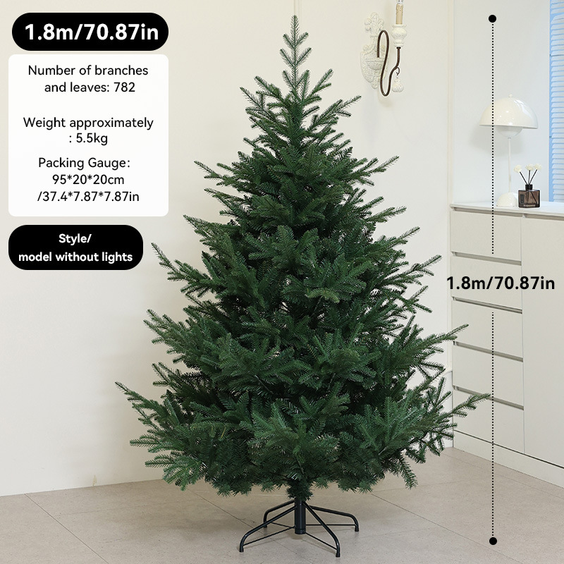 Árbol de Navidad artificial de abeto con luces para exteriores
