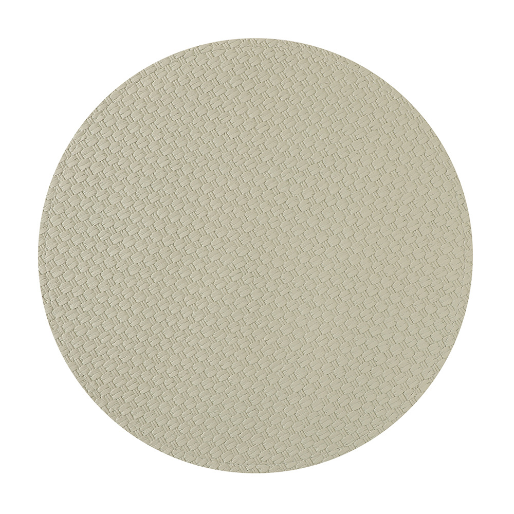 Estilo europeo imitación tejida esterilla de cuero de mesa de comedor aislante térmico alta sensación de protección de mesa alfombra de comedor occidental estilo nórdico